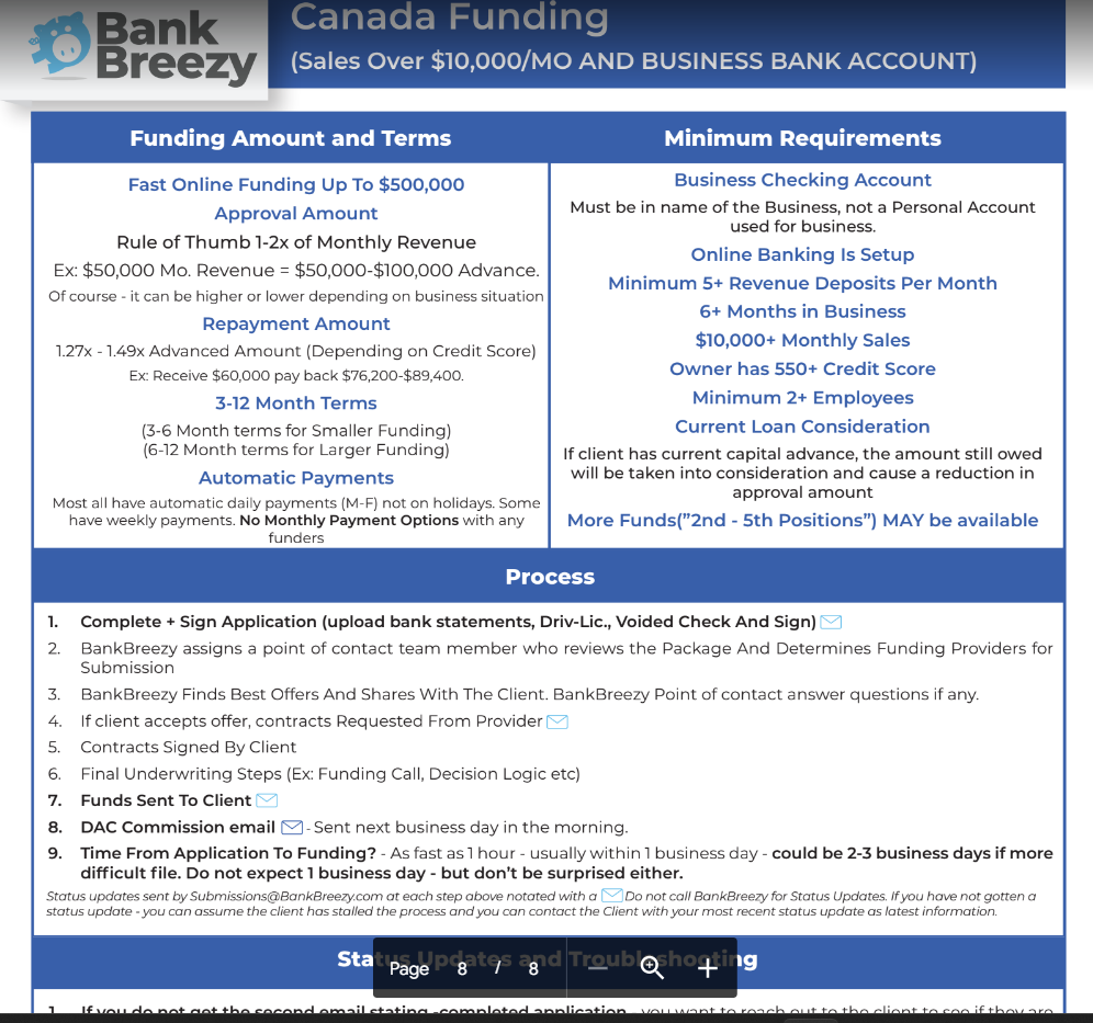 canada funding
