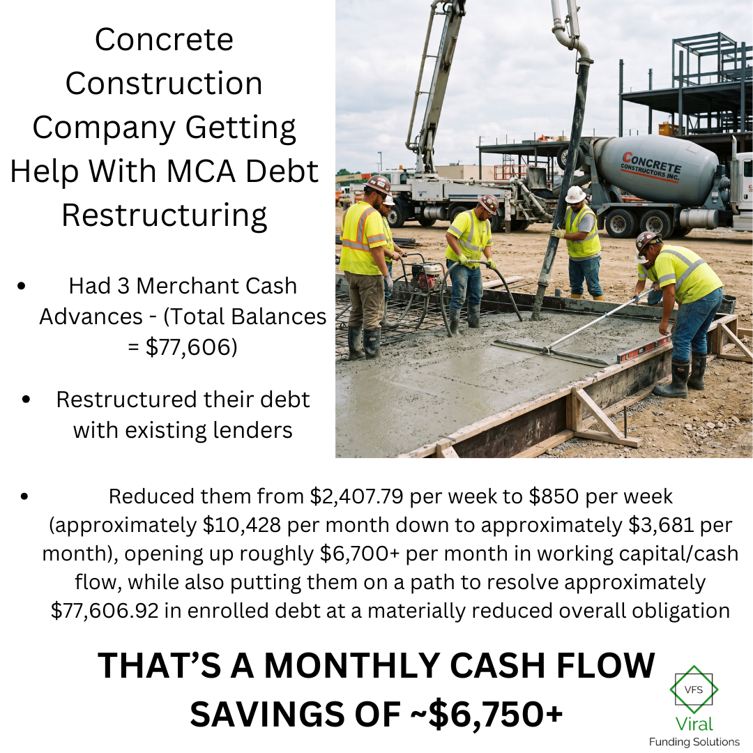 MCA debt restructuring